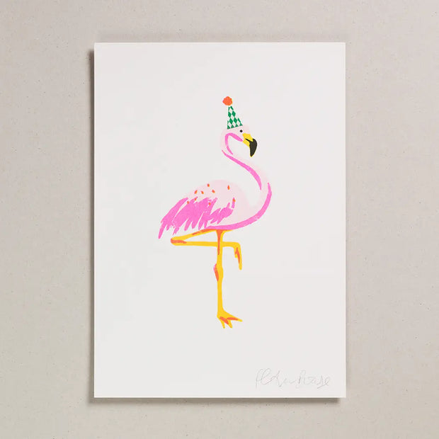 Petra Boase A4 Risograph Print - Flamingo