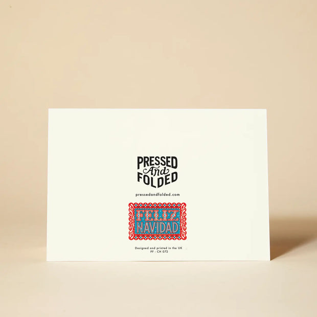 Pressed and Folded Card - Feliz Navidad