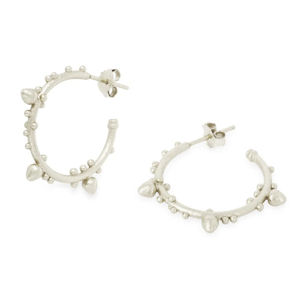 Ashiana Allegra Earrings - Silver Hoop