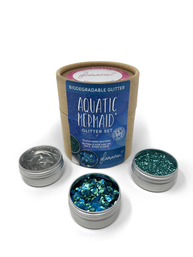 Glamavan Biodegradable Glitter - Aquatic Mermaid Set