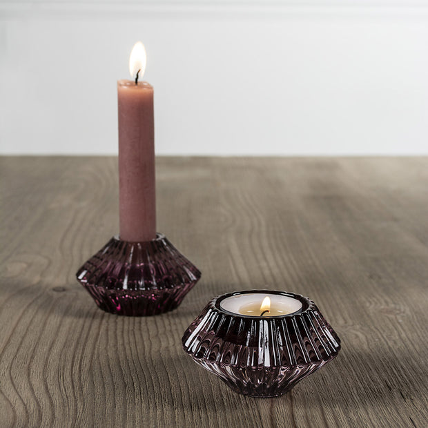 Glass Candleholder Duo - Small
