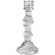 Bella Clear Glass Candlestick