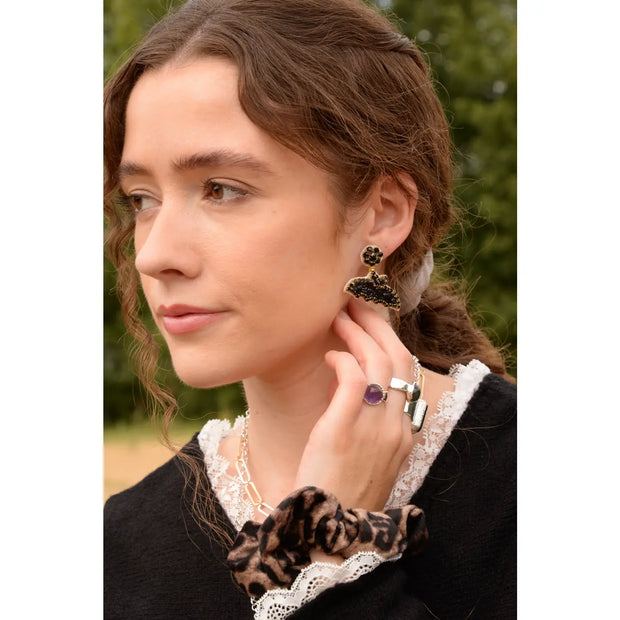 My Doris Black Bat Earrings