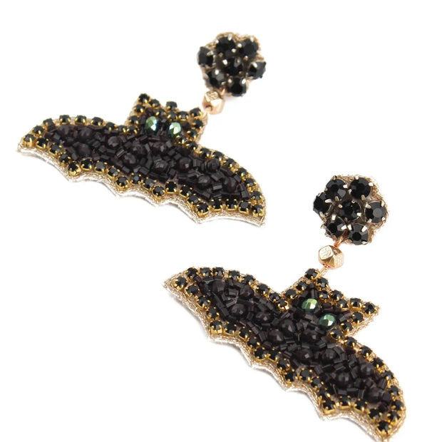 My Doris Black Bat Earrings
