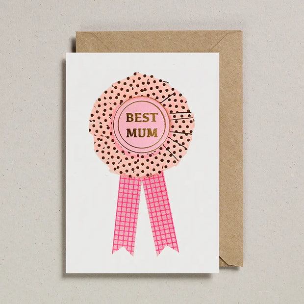 Petra Boase Best Mum Rosette Card