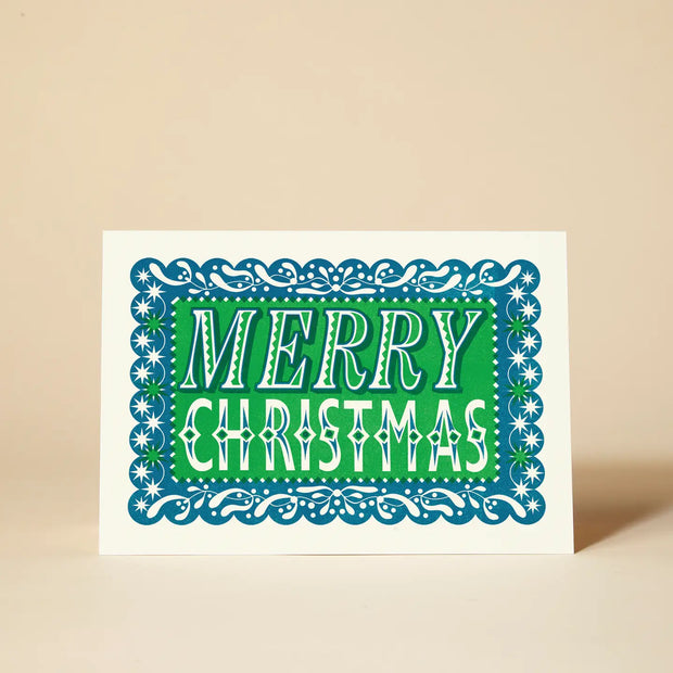 Pressed and Folded Card - Merry Christmas