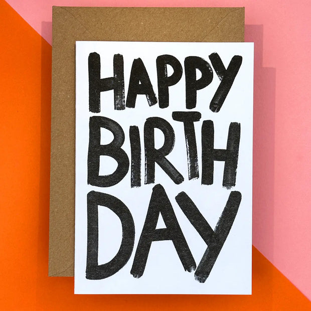 House of Payne - Black Happy Birthday Card