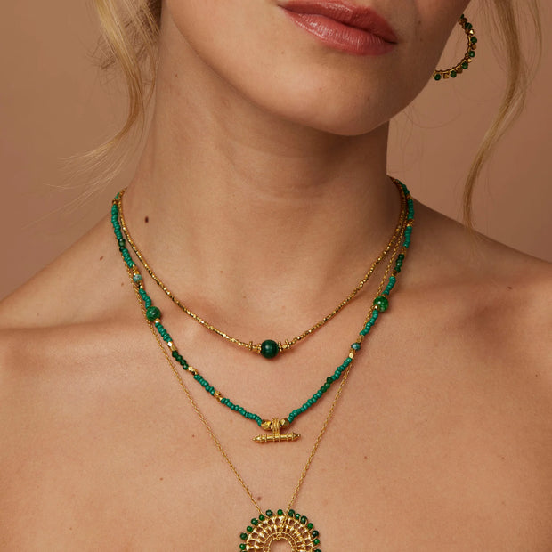 Ashiana Sadie Necklace - Dark Green