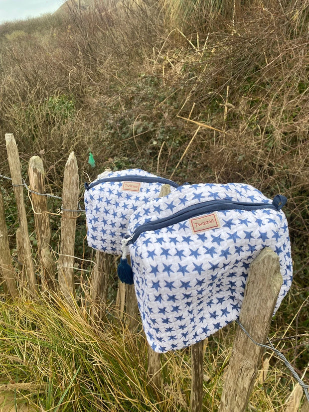 Twizzell Indian Block Print Wash Bags - Medium
