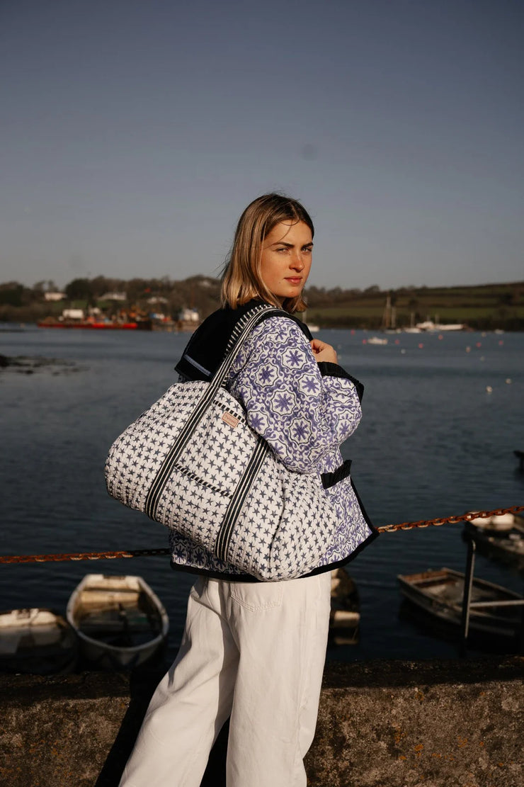 Twizzell Indian Block Print Weekend Bag - Stars