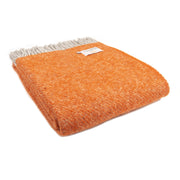Tweedmill Boa Pure Wool Throw - Pumpkin