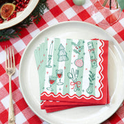 Christmas Paper Napkins 20 Pack - Bon Noel