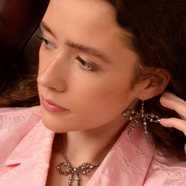 My Doris Earrings - Silver Bow