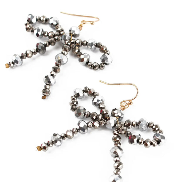 My Doris Earrings - Silver Bow
