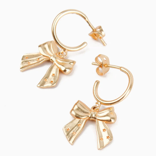 My Doris Bow Earrings - Gold