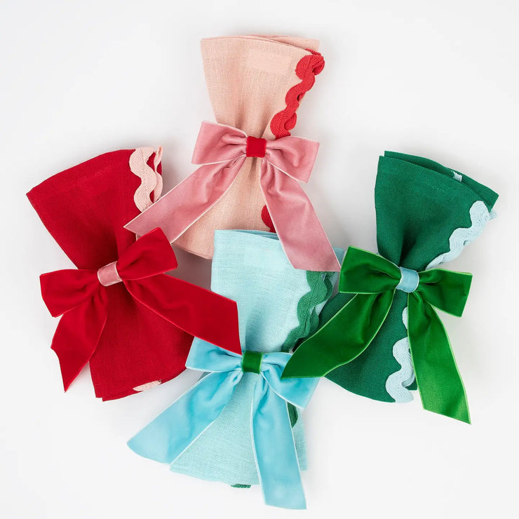 Meri Meri Decorative Velvet Bows - Pack of 4
