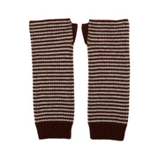 Fine Stripe Cashmere Wrist Warmers