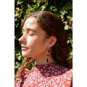 My Doris Three Drop Earrings - Burgundy