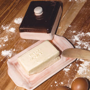 Tierra Cocida Butter Dish - Pink & Brown