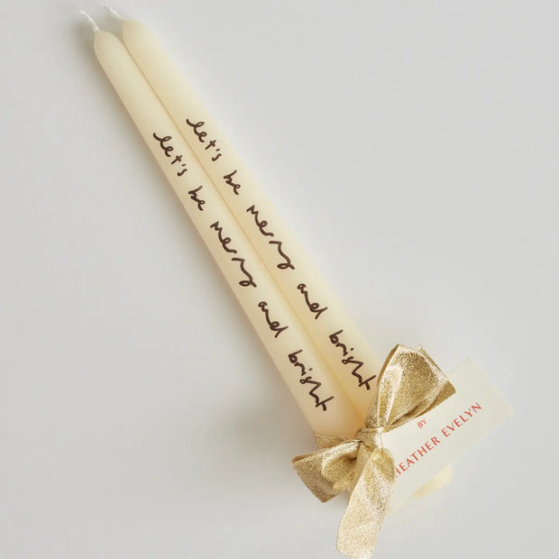 Heather Evelyn Pair of Candles - Merry & Bright