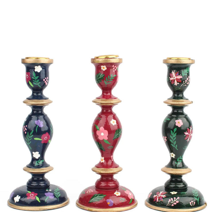 My Doris Large Painted Candlesticks