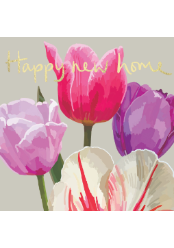 Sarah Kelleher Happy New Home Tulips Card
