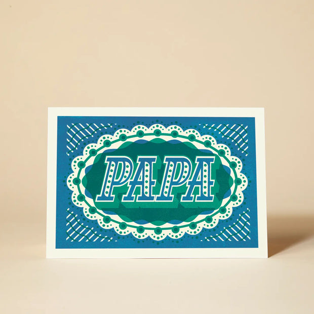 Pressed and Folded Card - Papa