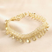 Vintage Effect Chain Anklet in Silver or Gold