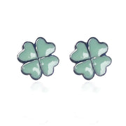 Coral & Mint Clover Earrings