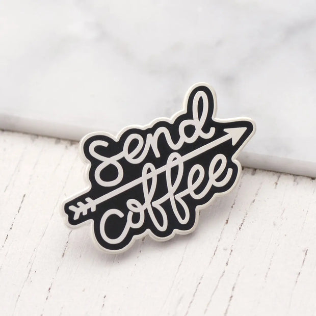 Enamel Pin - Send Coffee