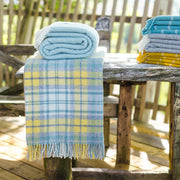 Tweedmill Cottage Ocean Check Blanket