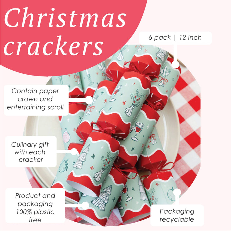 Christmas Crackers Box of 6 - Bon Noel