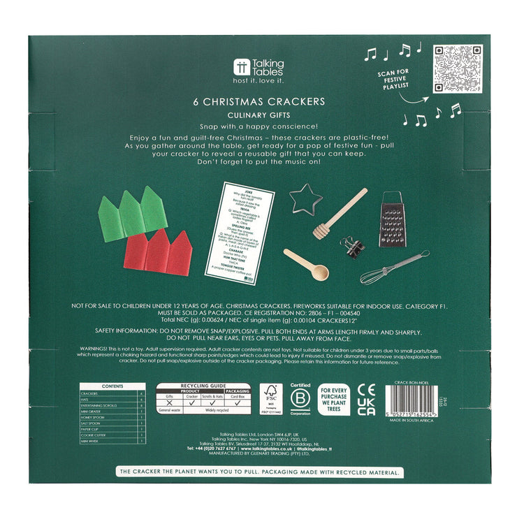 Christmas Crackers Box of 6 - Bon Noel