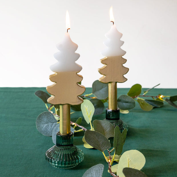 Talking Tables White & Gold Tree Shaped Candles