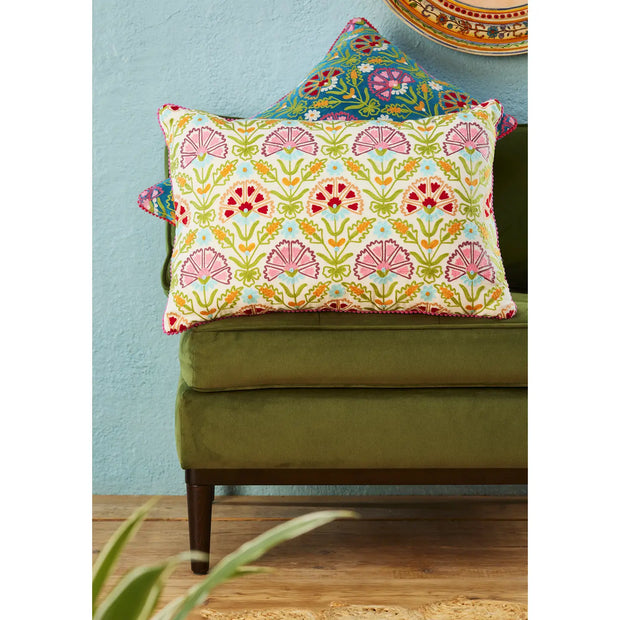 Namaste Kaasni Velvet Cushion Cover - Cream