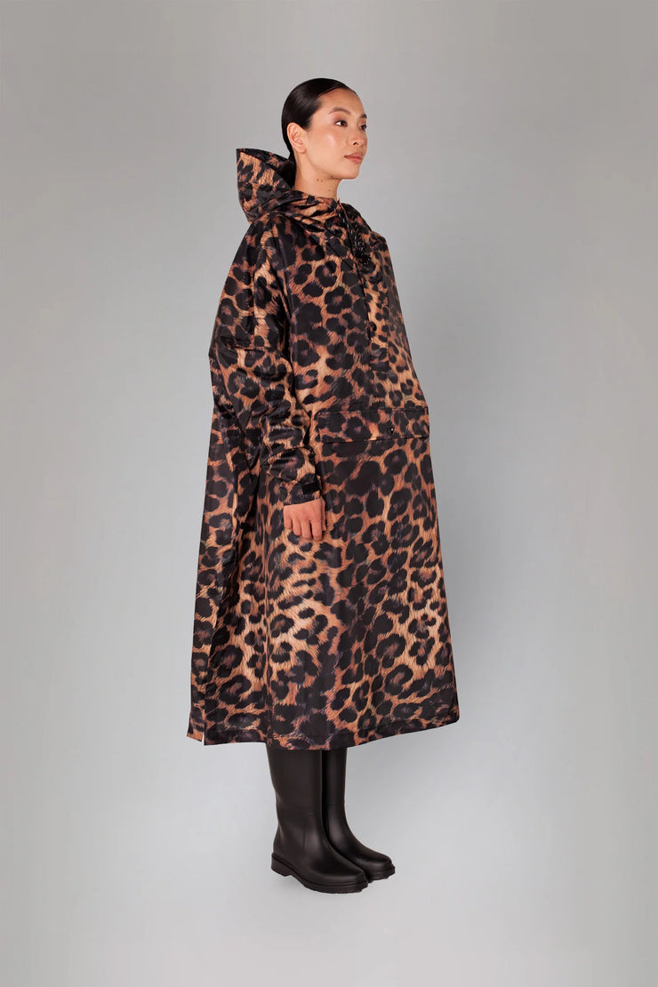 Rainkiss Unisex Recycled Rain Poncho - Dark Leopard