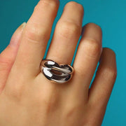 Silver HOTLIPS Ring by Solange
