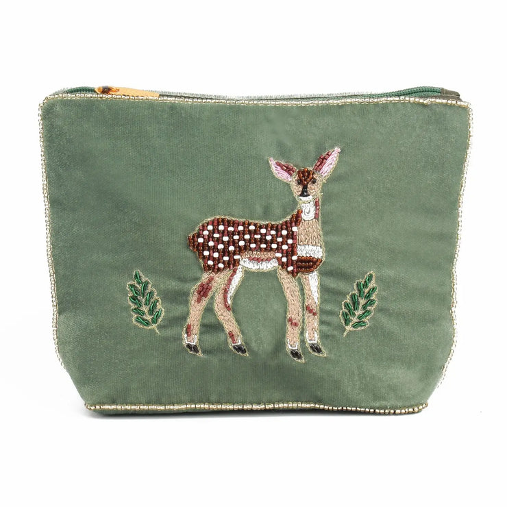My Doris Medium Pouch - Green Deer