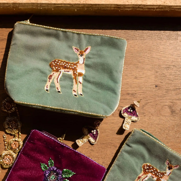My Doris Small Pouch - Green Deer