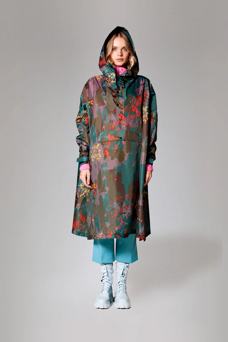 Rainkiss Unisex Recycled Rain Poncho - Digi Forest Camo