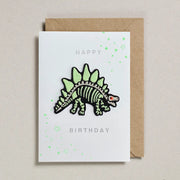 Petra Boase Dino Skeleton Iron On Charm Birthday Card