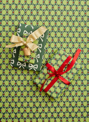 Heather Evelyn Gift Wrap - Green Diamond Dot