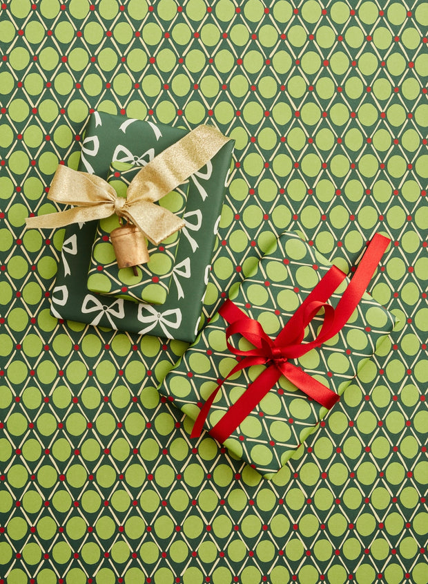 Heather Evelyn Gift Wrap - Green Diamond Dot