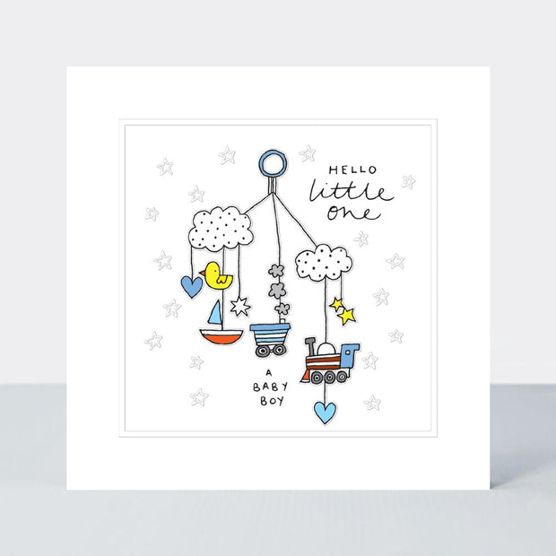 A Little Baby Boy Mobile Card