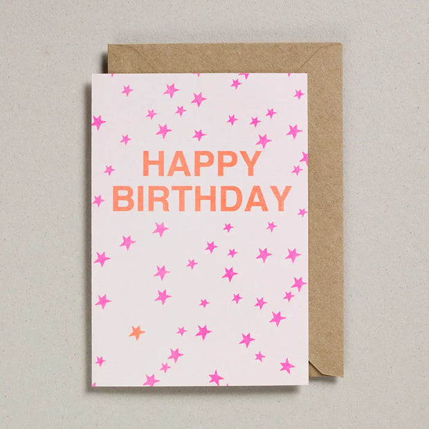 Petra Boase Happy Birthday Pink Stars Card