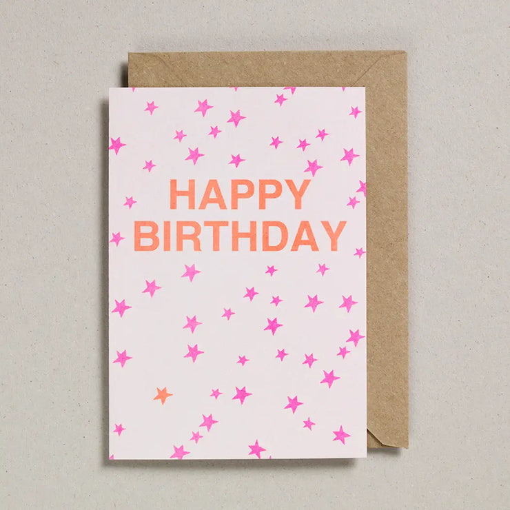 Petra Boase Happy Birthday Pink Stars Card