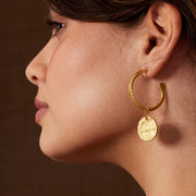 Ashiana Esmeralda Gold Hoop Earrings