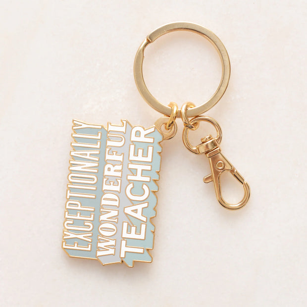 Enamel Keyring - Exceptionally Wonderful Teacher
