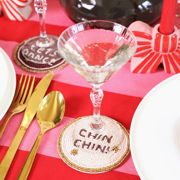 Beaded Party Coasters - Set of 4