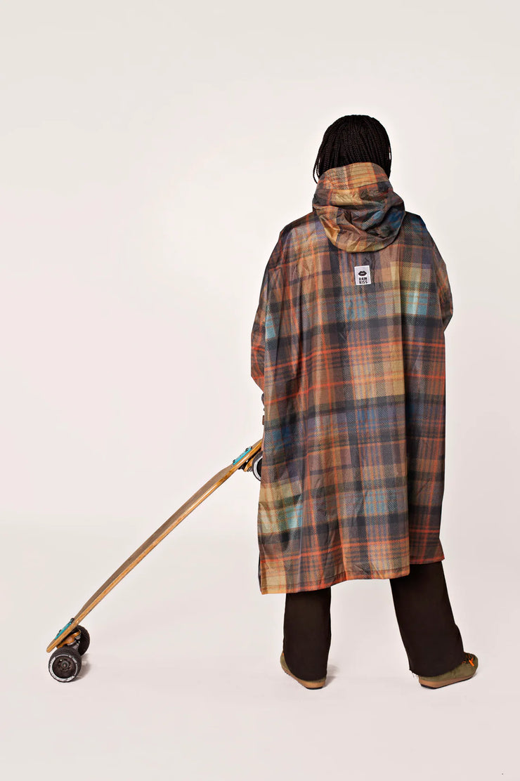 Rainkiss Unisex Recycled Rain Poncho - Tartan